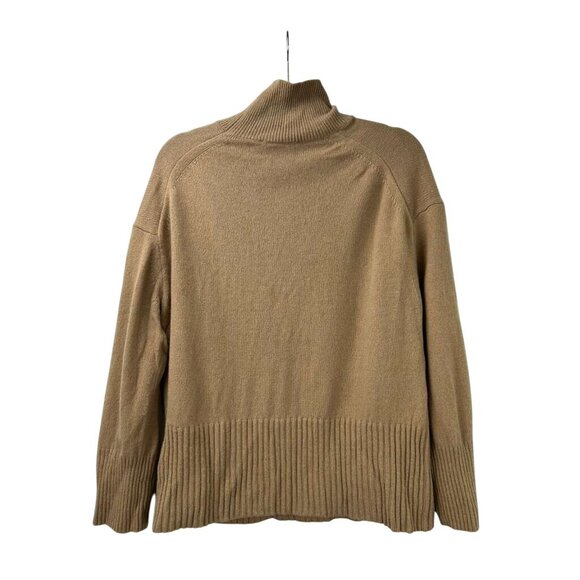 Everlane Women's Medium Cashmere & Wool Blend Turtleneck Sweater Camel Tan - Picture 2 of 11
